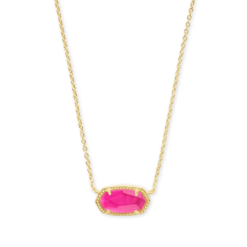 Polished bead necklaces-Kendra Scott Elisa Pendant Necklace in Azalea Illusion