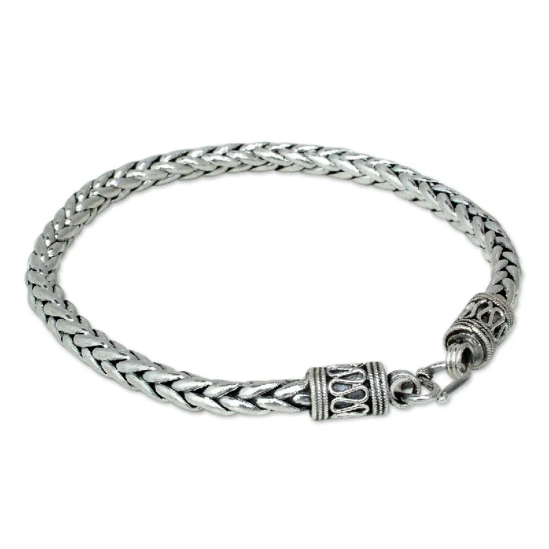 Cool clay bangles-NOVICA Handmade Strength Sterling Silver Bracelet (Thailand)