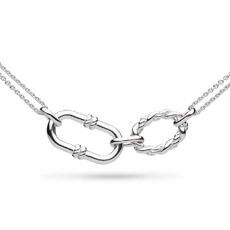 Thick bar necklaces-Kit Heath Marina Rope Link Duo Grande Twin Chain Necklace