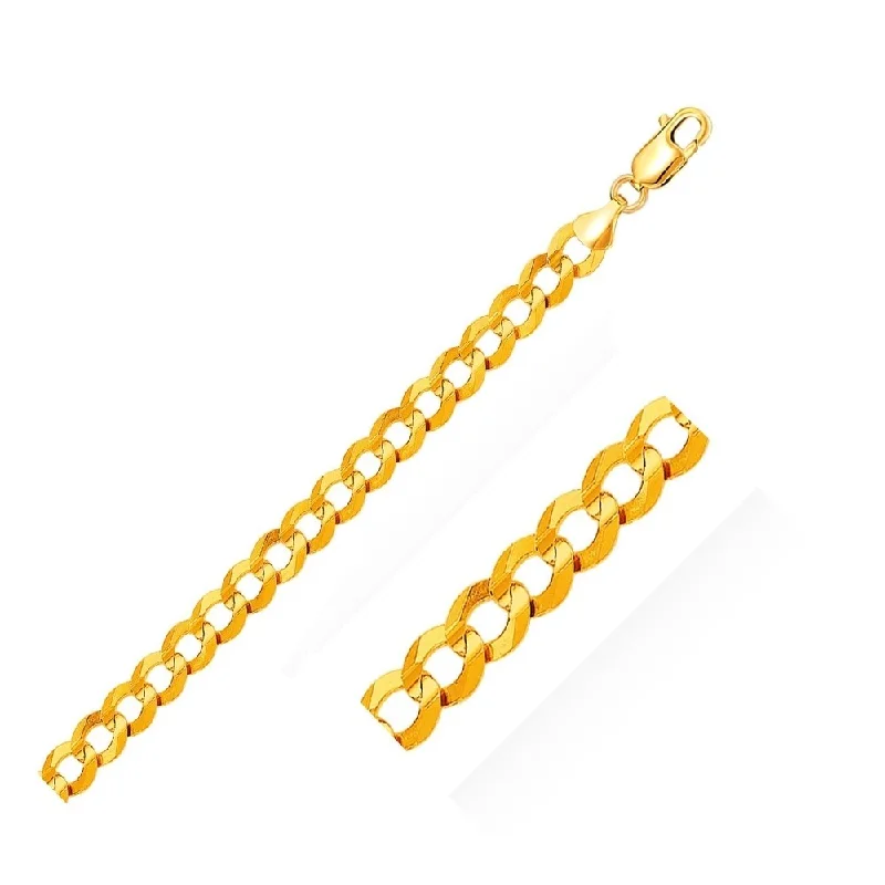 Woven thread bangles-8.2mm 10k Yellow Gold Curb Bracelet