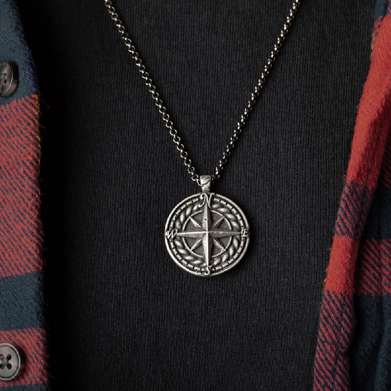 Wide link necklaces-Compass - Endure & Conquer Necklace: Helps Pair Veterans With A Service Dog Or Shelter Dog