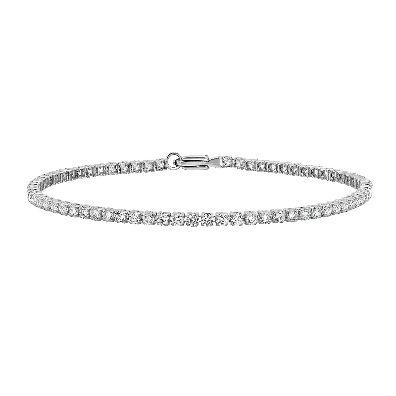 Layered metal bangles-Auriya 14K Gold Lab Grown Round Diamond Tennis Bracelet 1.00 to 4.00ct. tw. (E-F VS)