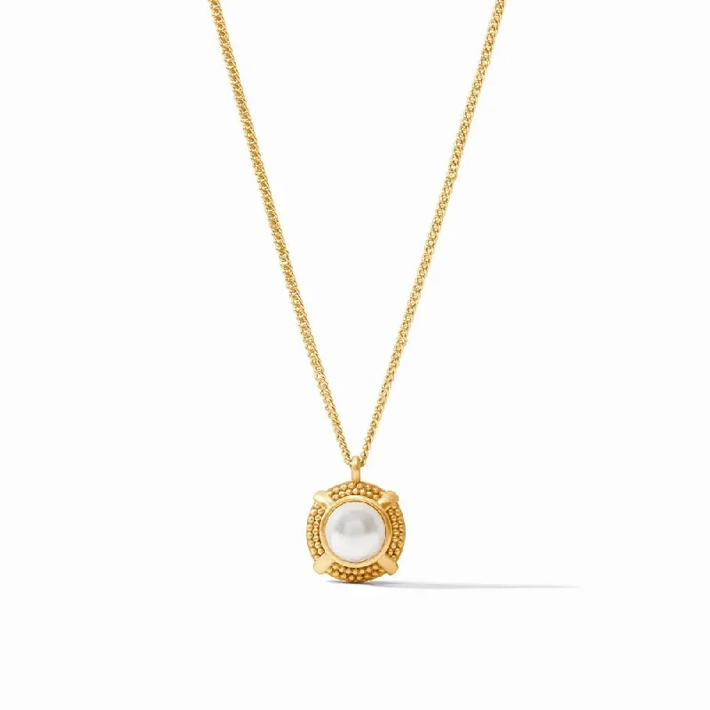 Thin bead necklaces-Julie Vos Cabochon Solitaire Necklace