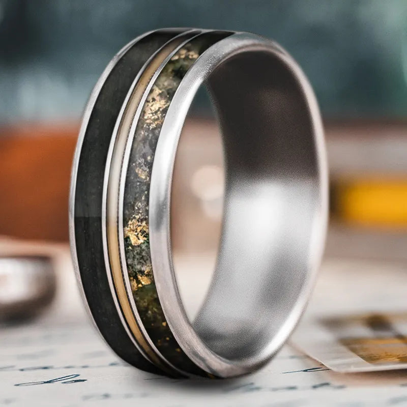 Shiny modern rings-Custom Design - 3-Inlay Metal Center Ring NfLB2x_AwurSKXEmsV_-F_8t