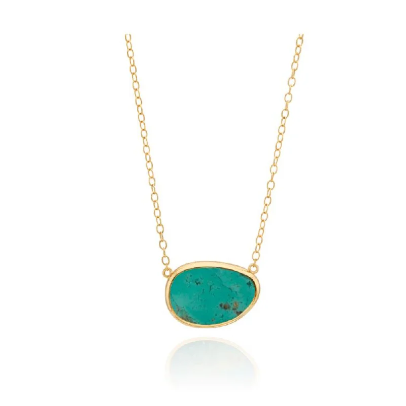 Old style necklaces-Anna Beck Asymmetrical Turquoise Necklace