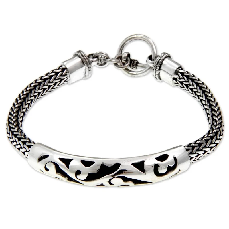 Cool clay bangles-Handmade Finesse Sterling Silver Bracelet (Indonesia)