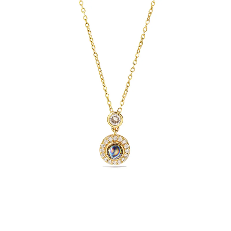 Sapphire gem necklaces-Enchanted Projection Necklace