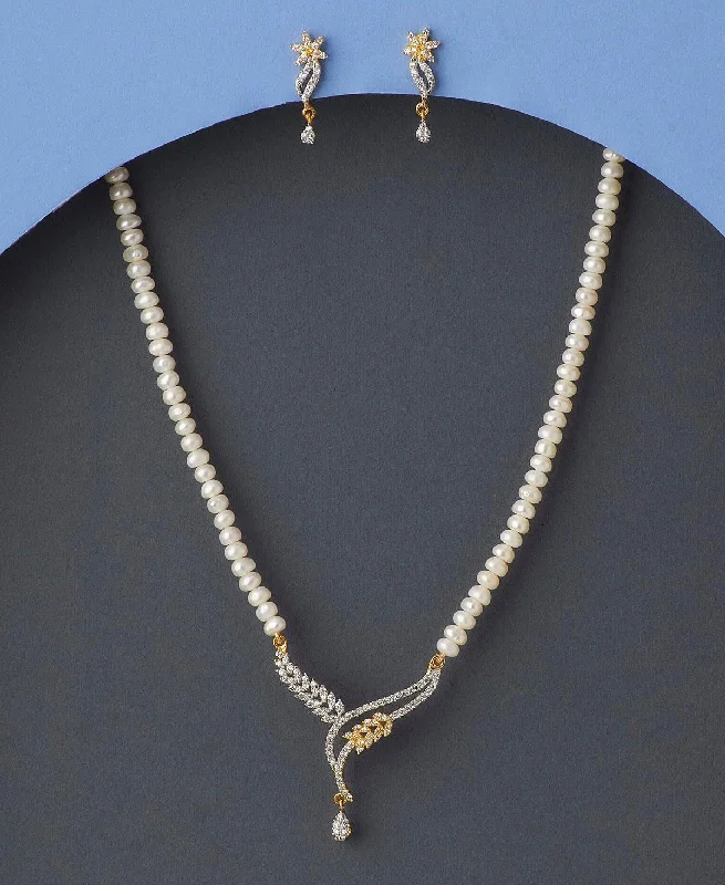 Crystal-twisted necklaces-Beautiful Pearl Necklace Set