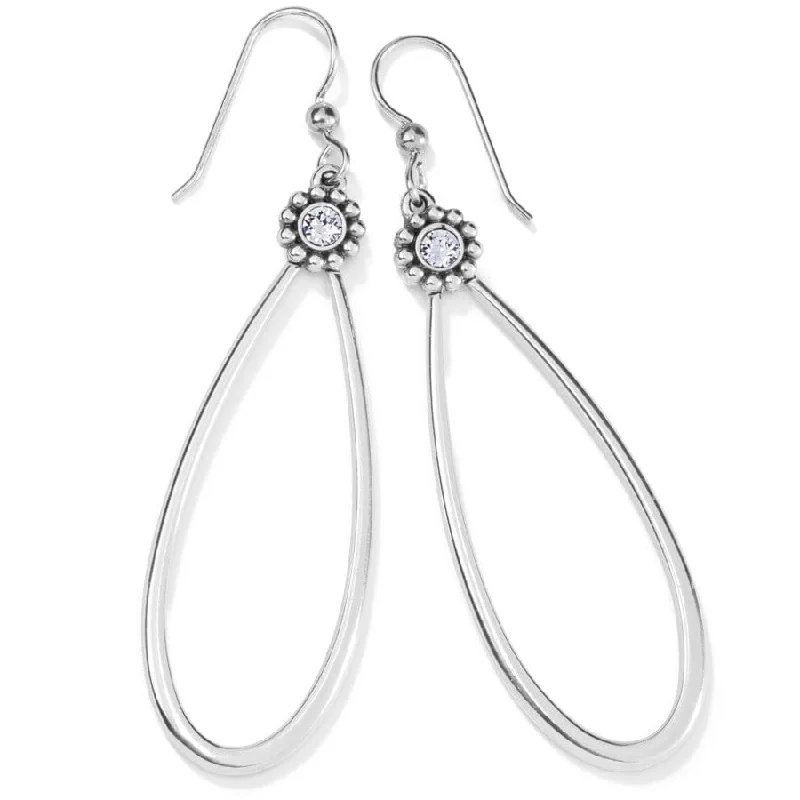 Layered tier earrings-Brighton | Twinkle Silver Tone Loop French Wire Earrings