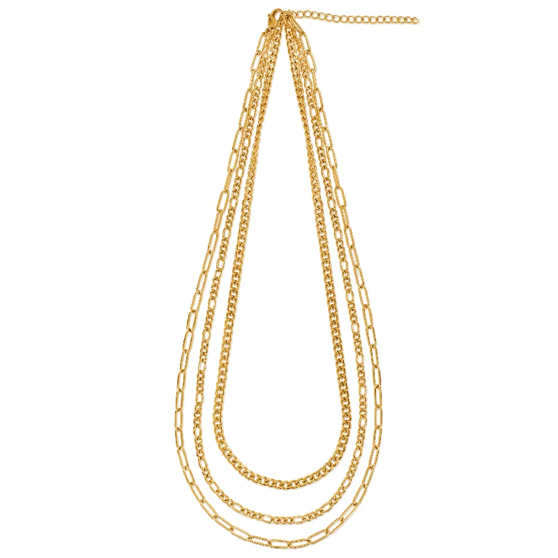 Rope braid necklaces-Nola Multi Chain Necklace