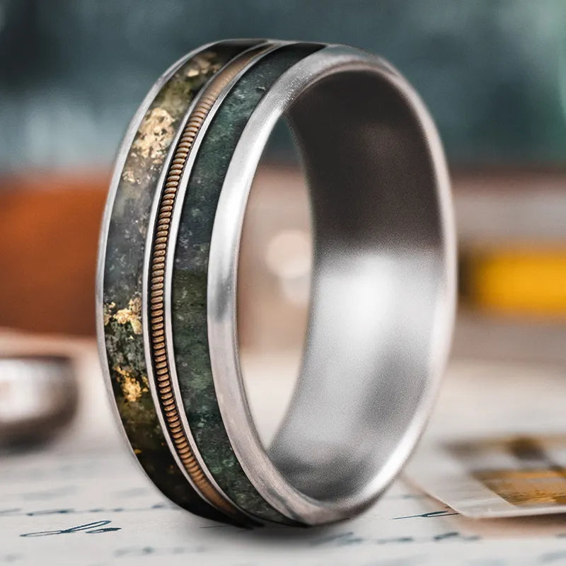 Open frame rings-Custom Design - 3-Inlay Metal Center Ring D_d45P-bXksSdlpUWhwGMH2C