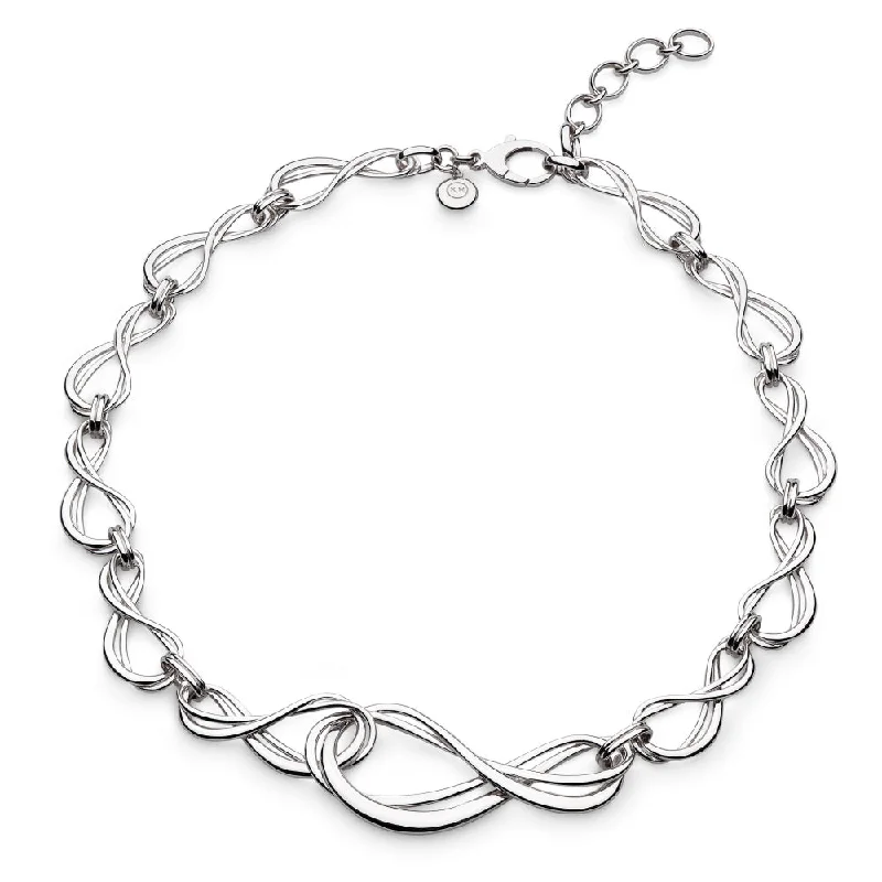 Wide link necklaces-Kit Heath Infinity Grande Link Collar Necklace