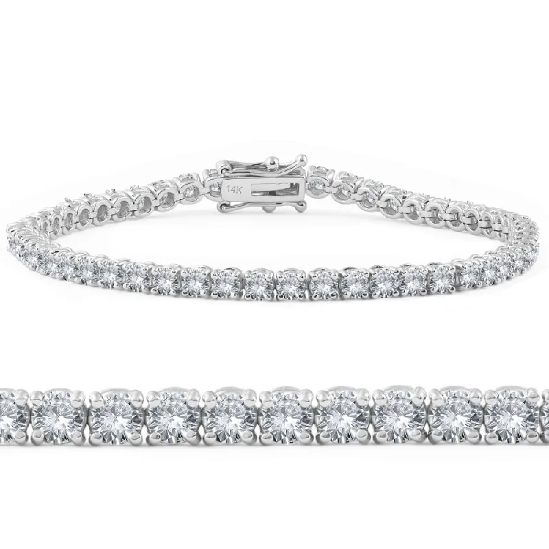 Old cameo bangles-4ct Diamond Tennis Bracelet White Gold