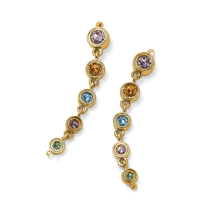 Ruby stone earrings-Brighton | Twinkle Mod Gold Tone Crystal Post Drop Earrings