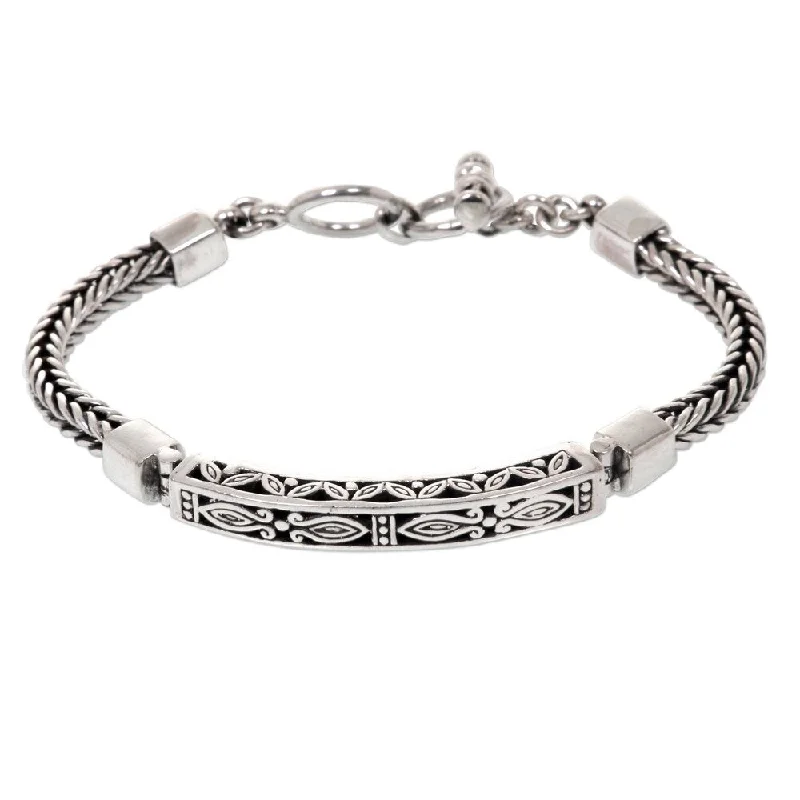 High link bangles-Handmade Sterling Silver Bali Bagus Bracelet (Indonesia)