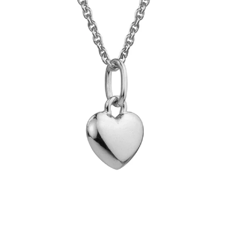 Vivid stone necklaces-Children's Sterling Silver Heart Pendant Necklace