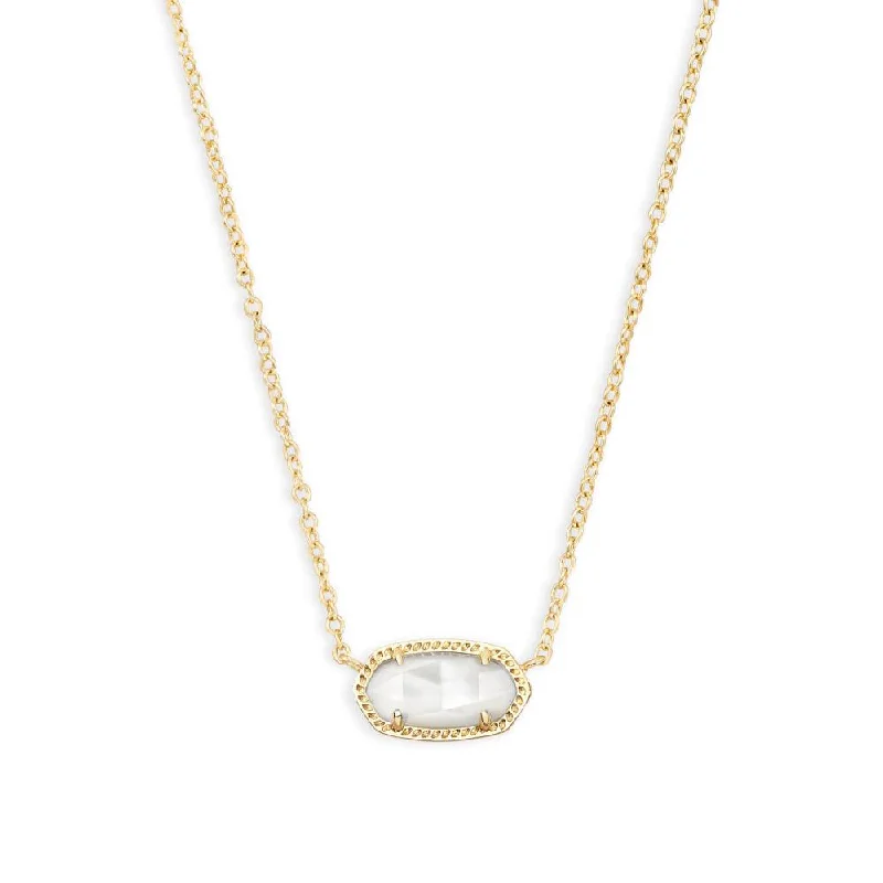 Layered link necklaces-Kendra Scott Elisa Pendant Necklace in Ivory Mother of Pearl