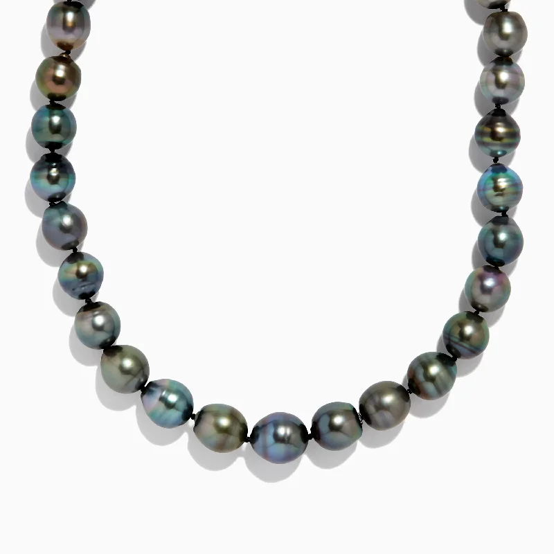 Pure crystal necklaces-Sterling Silver Cultured Tahitian Pearl Necklace