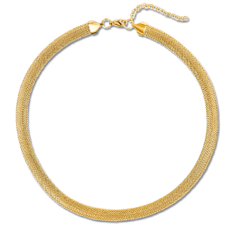 Tide wave necklaces-Della Mesh Chain Necklace