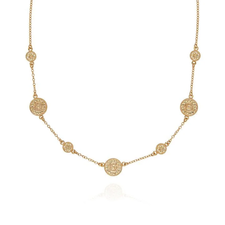 Radiant pearl necklaces-Anna Beck Contrast Dotted Station Collar Necklace