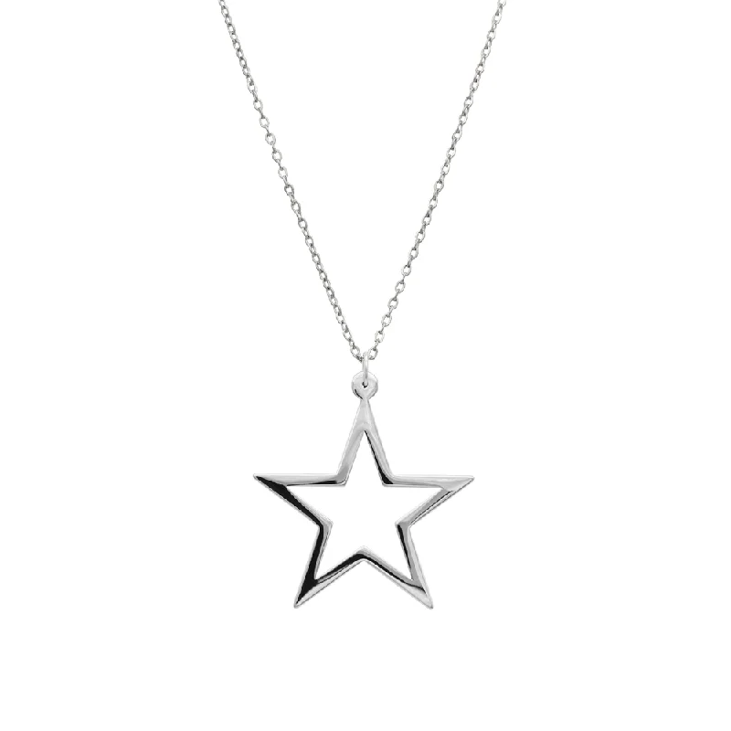 Light filigree necklaces-The Lucky Star Silver Necklace