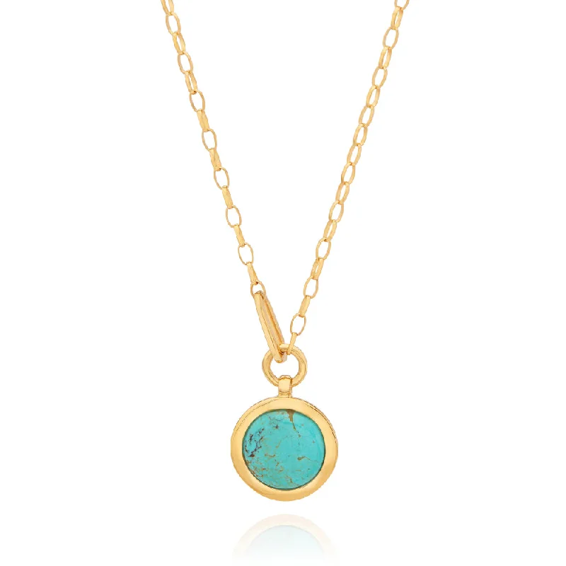 Reed weave necklaces-Anna Beck Large Way Turquoise Pendant Necklace