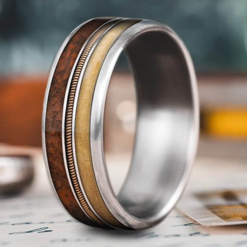 Flow style rings-Custom Design - 3-Inlay Metal Center Skxo2zl0_gyTSOWMVh6yj5Ty