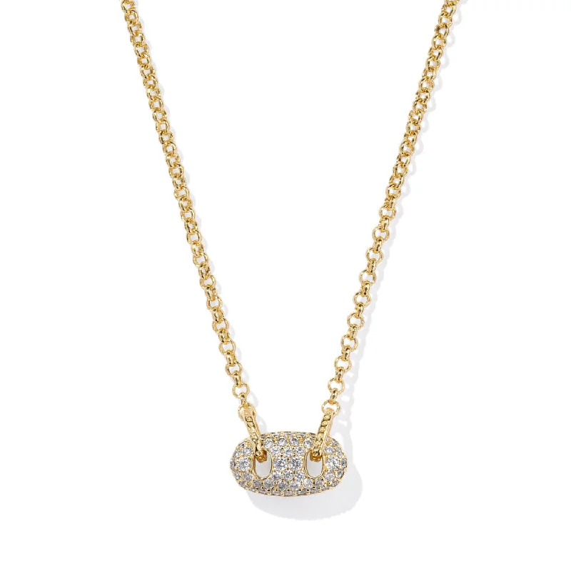 Long pendant necklaces-Kendra Scott Bailey Pave Short Pendant Necklace