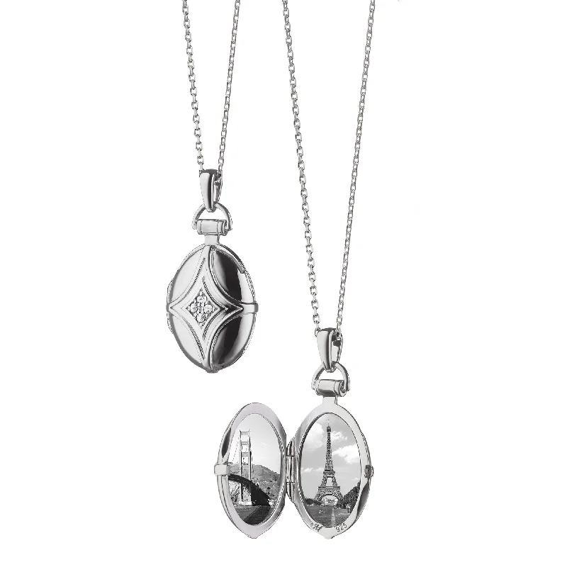 Spinel necklaces-Petite Bridle Locket Necklace