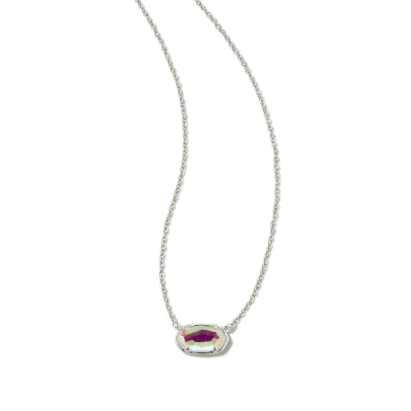 Multi-chain necklaces-Kendra Scott Grayson Silver Pendant Necklace In Dichroic Glass