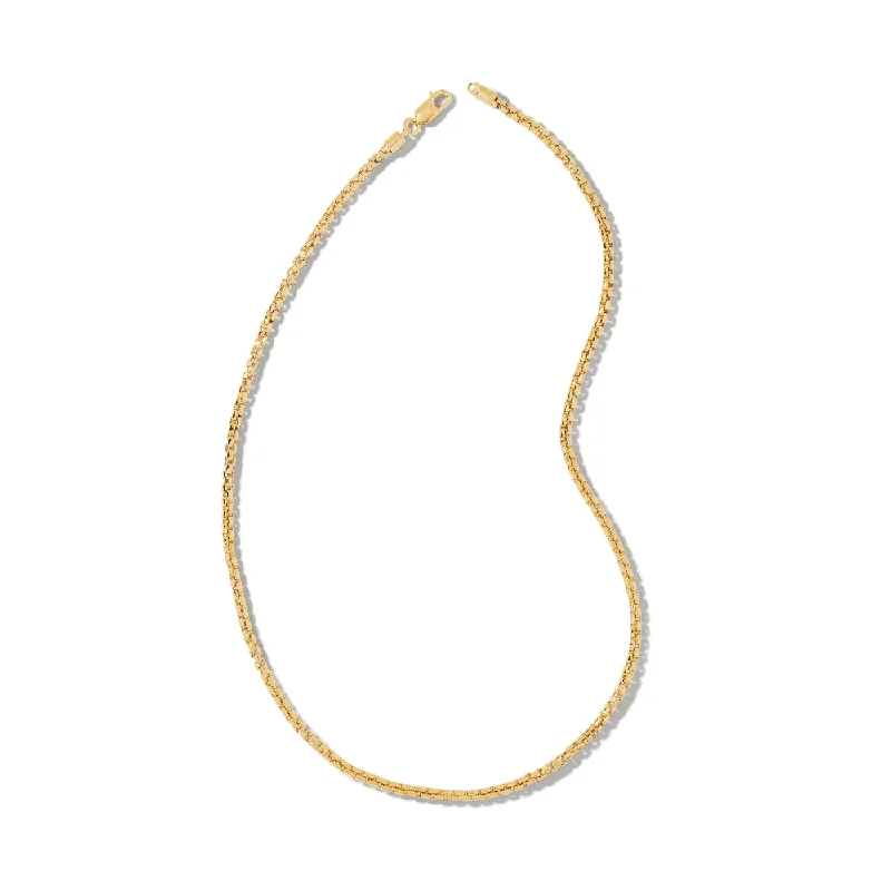 Reed weave necklaces-Scott Bros. Beck Round Box Chain Necklace