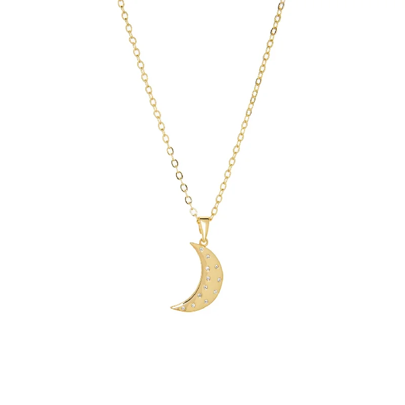 Swirl shape necklaces-gold plated large crescent necklace