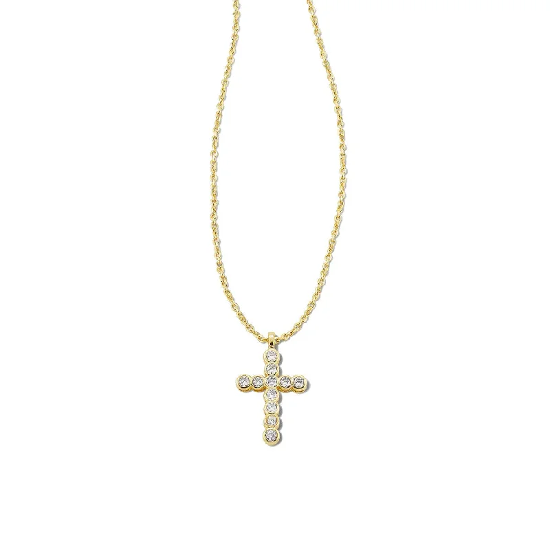 Lily flower necklaces-Kendra Scott Cross Crystal Pendant Necklace