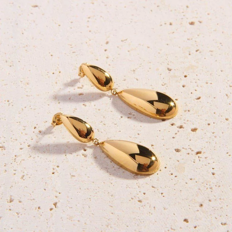 Smooth drop earrings-Marquesa Earrings