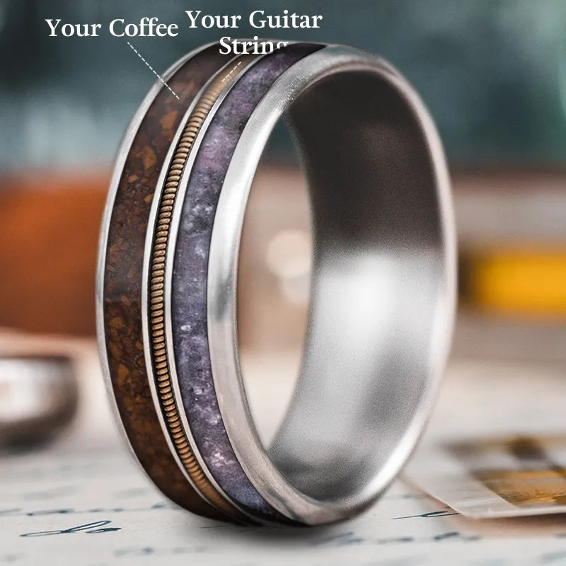 Tiered design rings-Custom Design - 3-Inlay Metal Center Ring FXaEvj_fVuVydDEa4dgH12CG