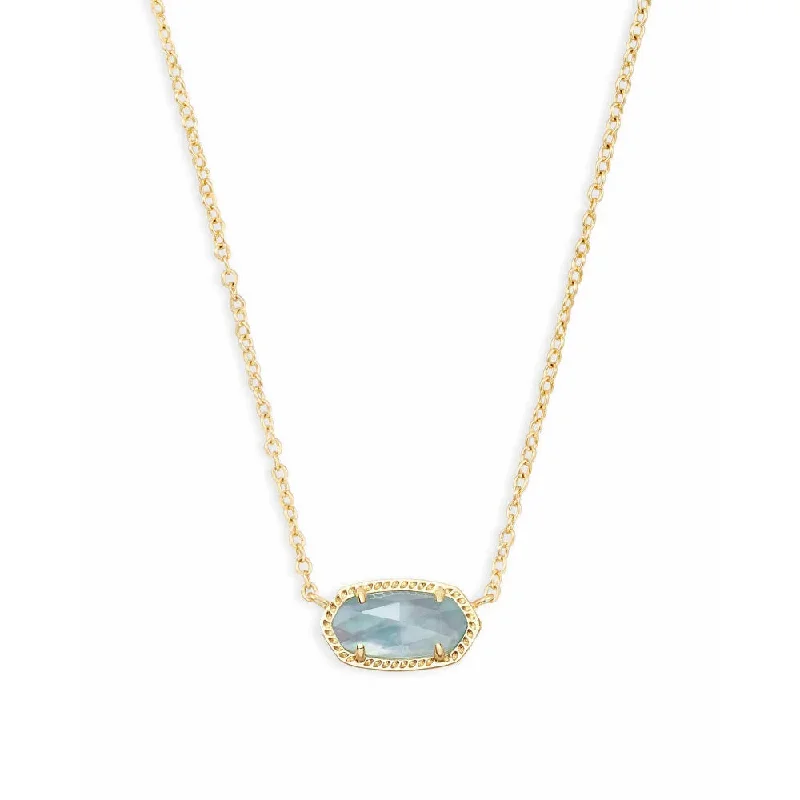 Fine yarn necklaces-Kendra Scott Elisa Pendant Necklace in Light Blue Illusion