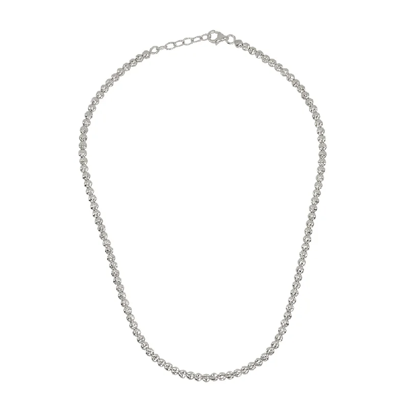 Radiant pearl necklaces-Desmos "Crystal" Diamond-Cut Beaded Necklace