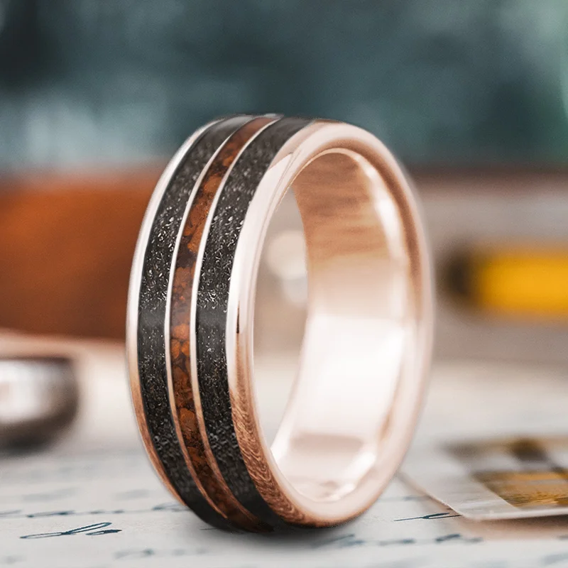 Pure form rings-Custom Design - 3-Inlay Narrow Center KinxYB8-AondPuyBENAKXy4c