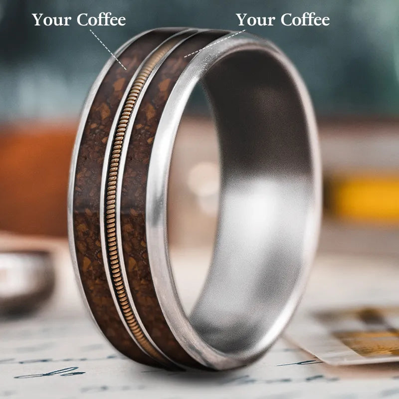 Woven thread rings-Custom Design - 3-Inlay Metal Center Ring UM8dUa2zgQ6HTtSMFLLyfx3p