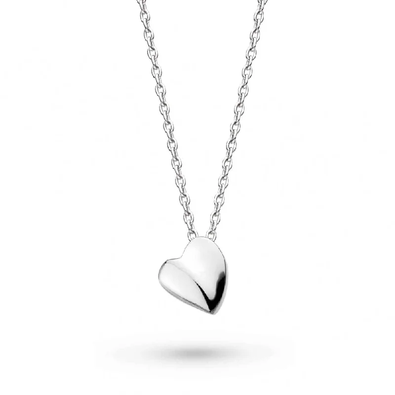 Swirl shape necklaces-Kit Heath Silver Miniatures Sweet Heart Necklace 18"