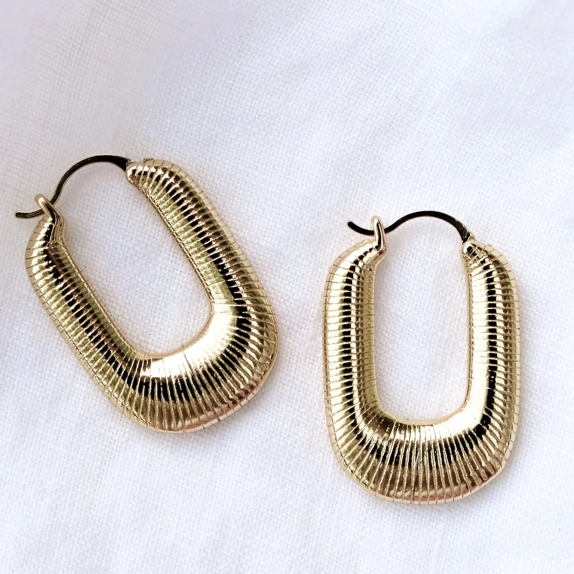 Bead weave earrings-Kinsey Designs | Kepri Gold Tone Ridged Hoop Earrings