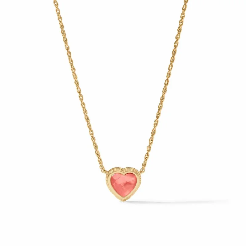 Thick chain necklaces-Julie Vos Heart Delicate Necklace