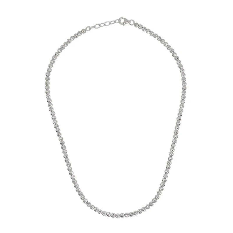 Reed weave necklaces-Desmos Sterling Silver "Crystal" Diamond-Cut Necklace