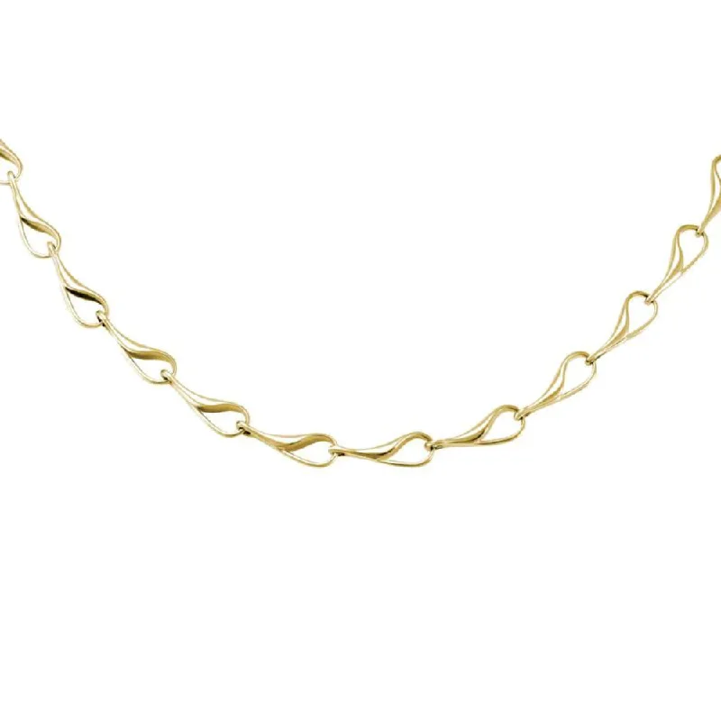 Mesh choker necklaces-14k Gold Needle's Eye Necklace, 17"