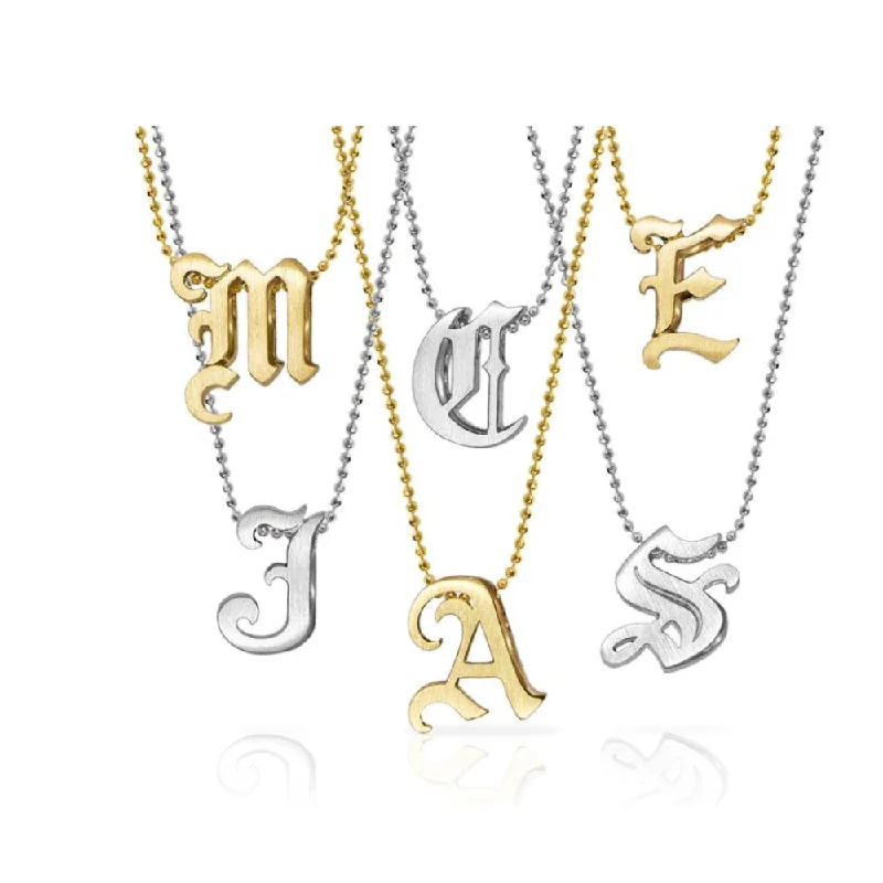 Thai style necklaces-Alex Woo Origin Letter Necklace in Sterling Silver - Specify Letter