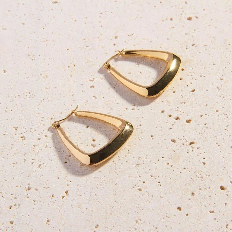 Pure stud earrings-Avena Hoops