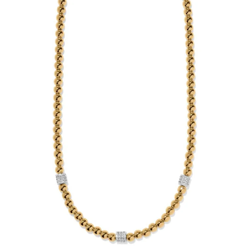 Thick bar necklaces-Brighton Meridian Petite Beads Station Necklace - Gold