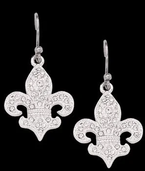 Radiant star earrings-Montana Silversmiths Fleur de Lis Earrings